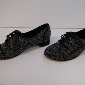 Carvela by Kurt Geiger Black and Silver Studded Lace Up in size 36 1/2